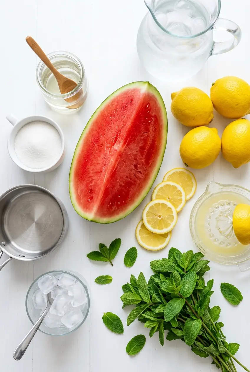 watermelon mint lemonade bright pink refreshment