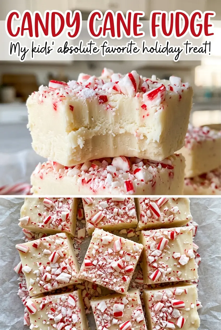 Candy Cane Fudge minty crunchy pieces