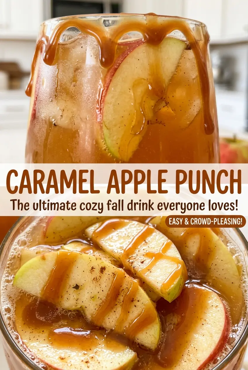 Caramel Apple Punch caramel cinnamon bubbles