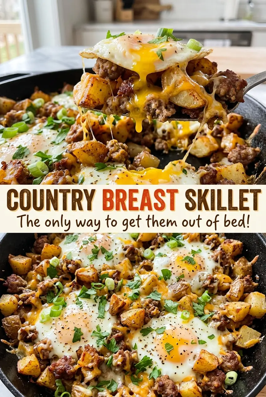 Country Breakfast Skillet with sausage and crisp potatoes