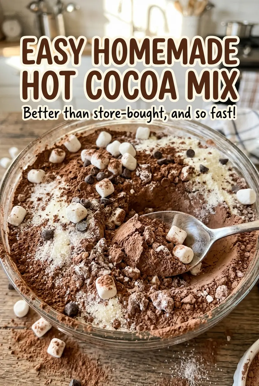 Easy Homemade Hot Cocoa Mix warm chocolate drink