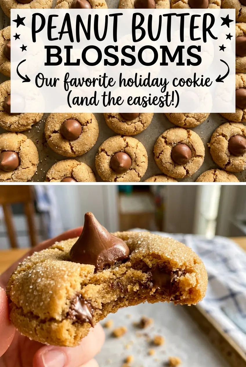 Peanut Butter Blossoms sugared chocolate centers