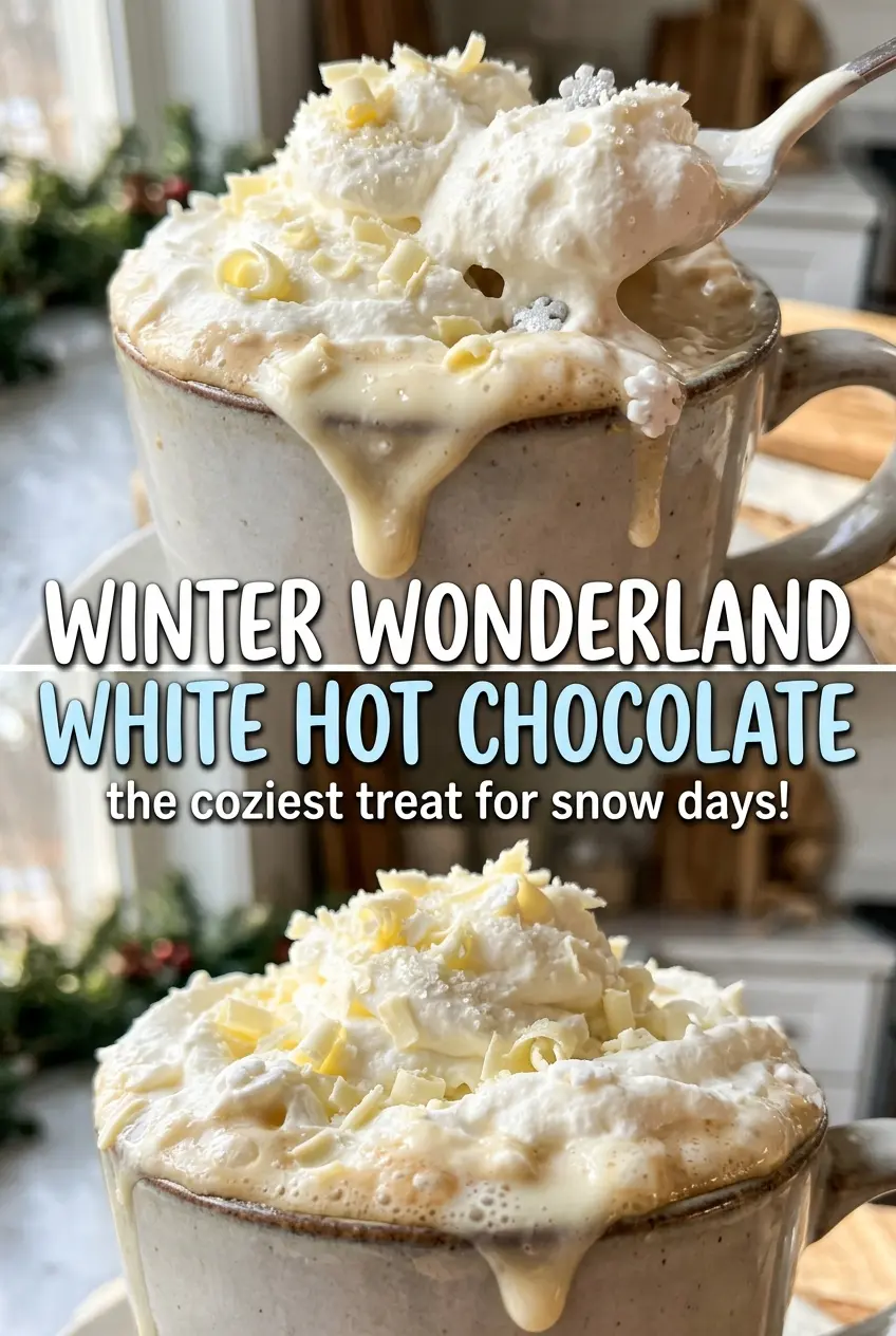 Winter Wonderland White Hot Chocolate, creamy and smooth